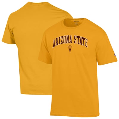  Arizona State Sun Devils Champion Arch Over Logo T-Shirt - Gold